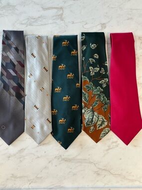 Vintage 1970’s Men’s Tie Bundle of 5 Ties